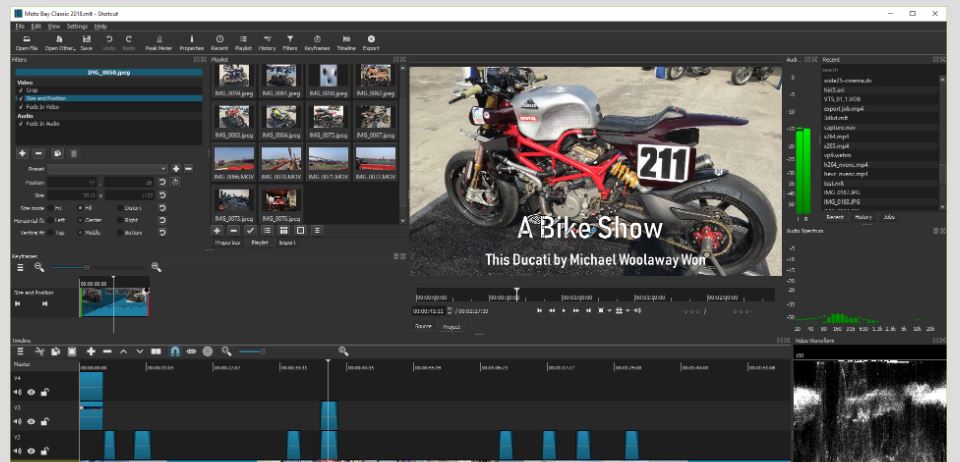 Shotcut free top video editing app for Linux