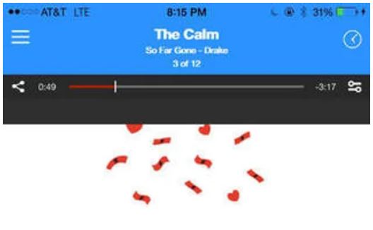 The Music plus app for iOS