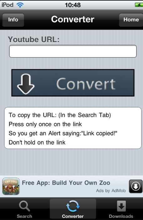 YouTUbe to mp3 converter for iOS