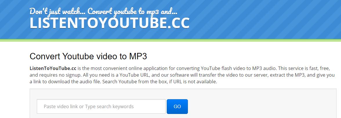Listen to YouTube Free websites to convert YouTube Video to mp3
