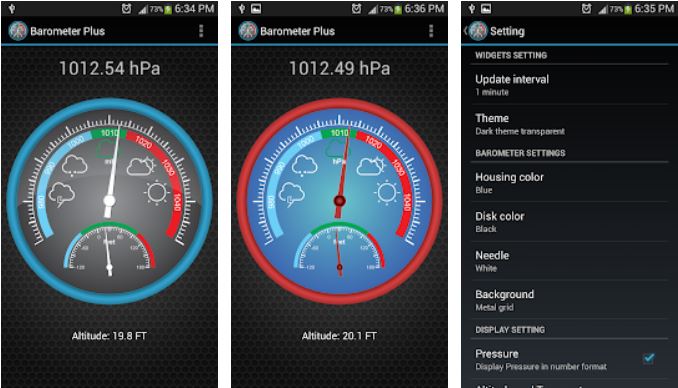 Barometer plus barometer pressure apps